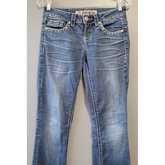Warehouse One Premium Women's Denim Low Rise Straight Leg Cut Size 26Reg‎ - Picture 3 of 12